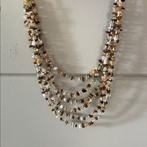 Chico’s mixed Stone multi-strand necklace